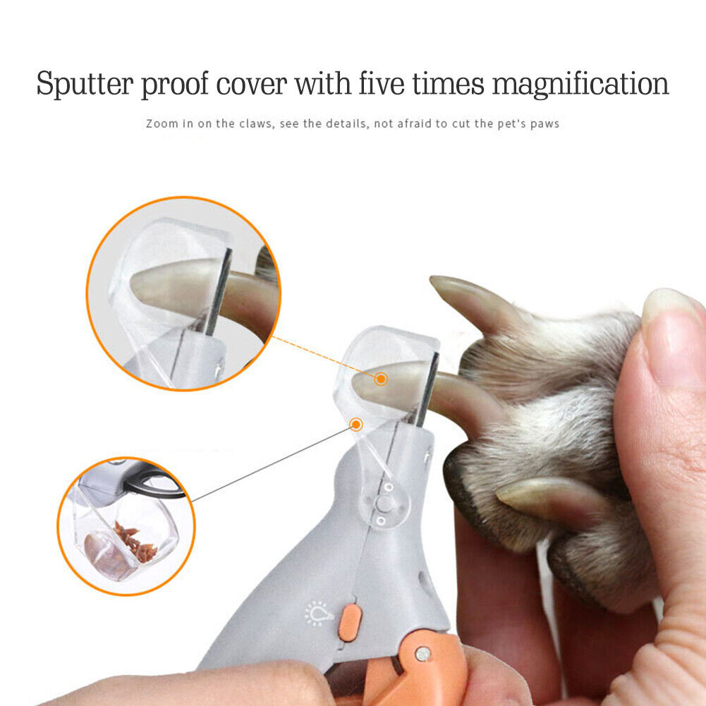 Pet Nail Clipper Dog Cat Nail Toe Claw Scissor Nail Trimmer with LED Light
