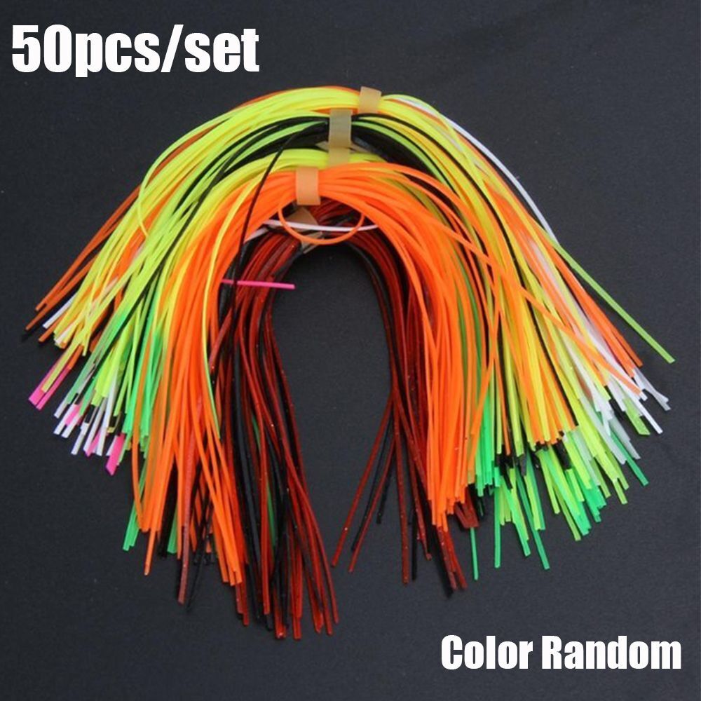 Jig Bait Windless Rubber Squid Soft Fishing Lures Beard Silicone Skirts