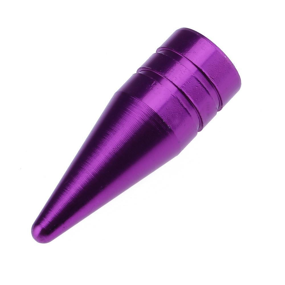 4pcs Tyre Valve Caps Aluminum Alloy Bike Car Tire Valve Caps(Purple)