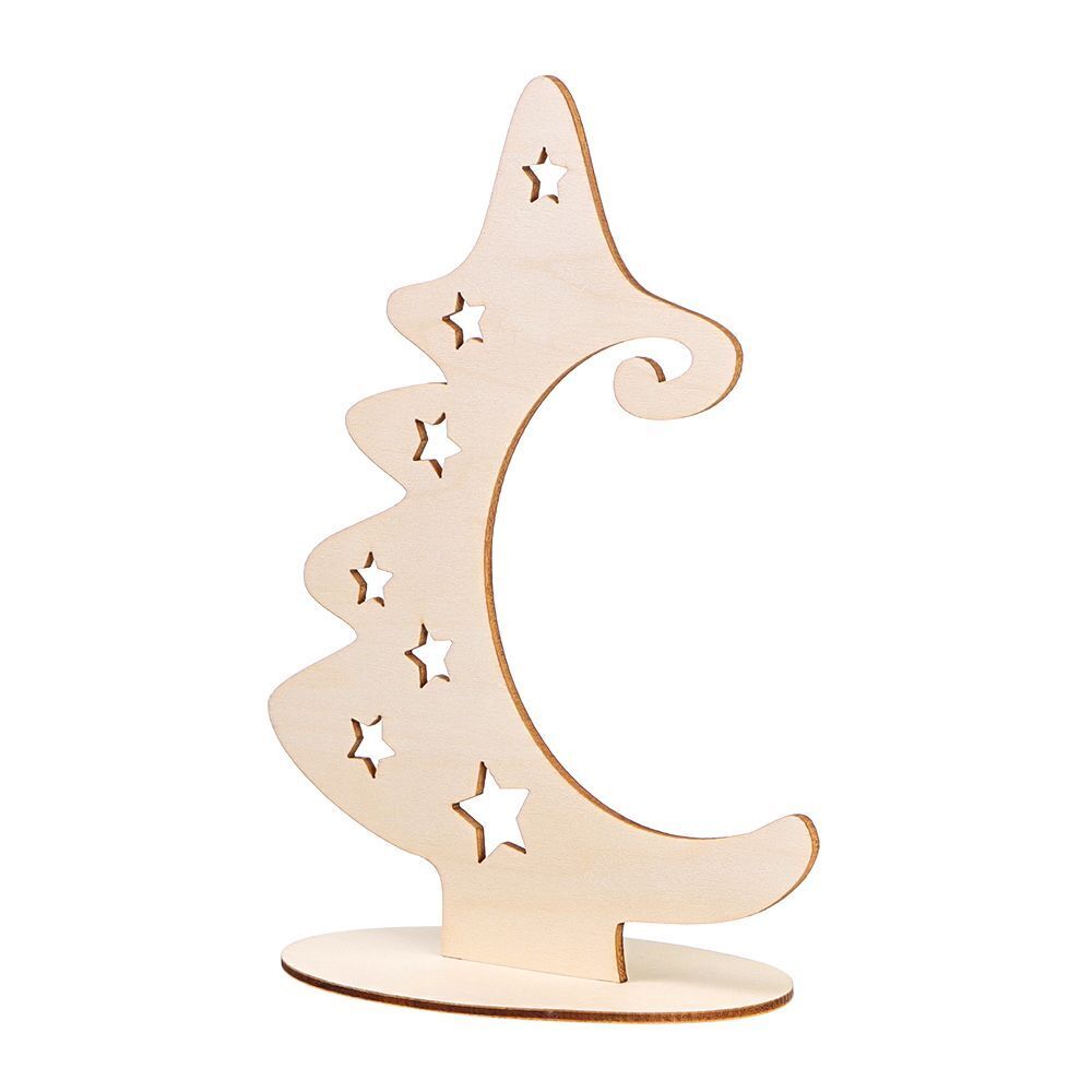 Wooden Star Wood Slices with Stand Christmas Tree Crafts Christmas Ornaments