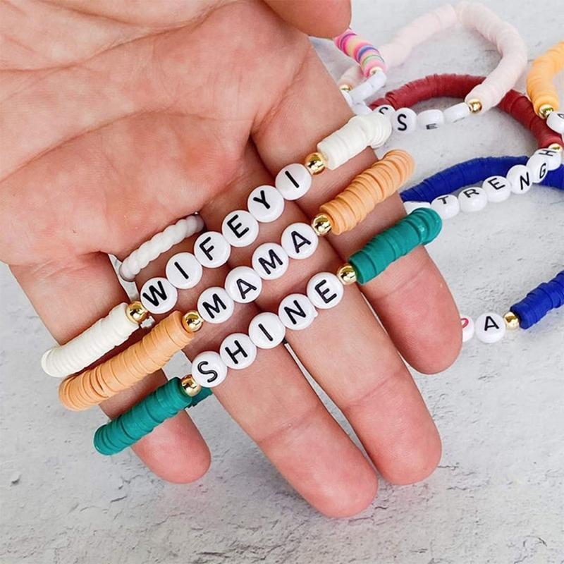 Bracelets Craft and Art Glass Alphabet Letter Bead for DIY Arts and Crafts Gift