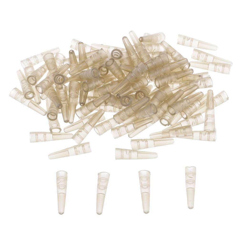 100 Pieces Carp Fishing Tail Rubber Tubes Cone for Safety 17mm