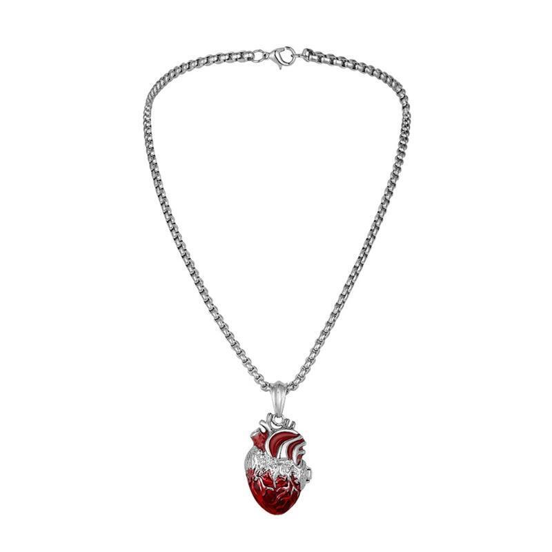Personalized Necklace Luminous Human Organ Box Choker Necklace Keepsake Jewelry