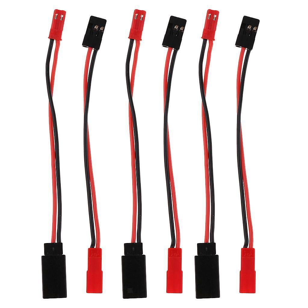 6 Pieces JST to JR Plug Fe/ Battery Charge Adapter Conversion Cable