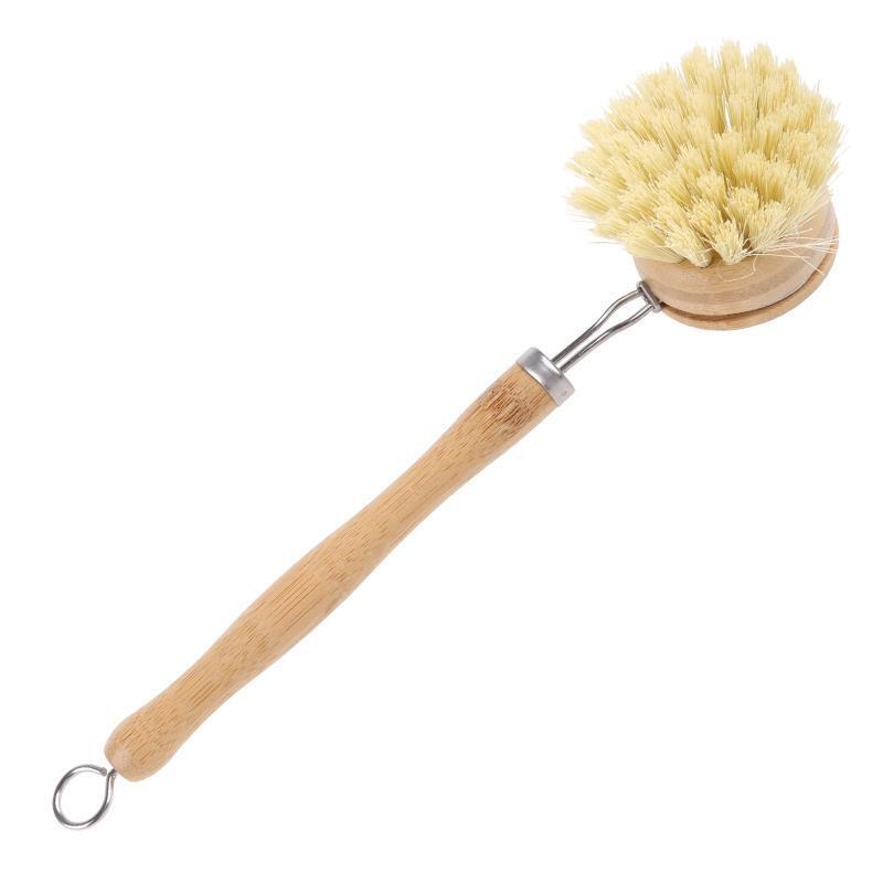 Plant Based Cleaning Brush Set 4 Piece, Beech Wood and Coconut Bristle Wooden Pa