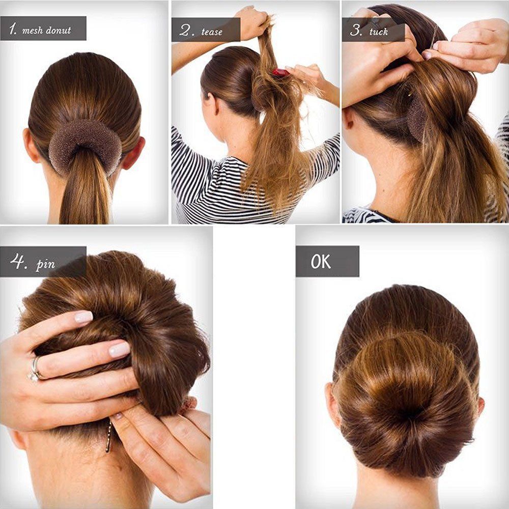 Girls Women Magic Donut Shaper Hair Styling  Tools Bun Maker Hair Ring