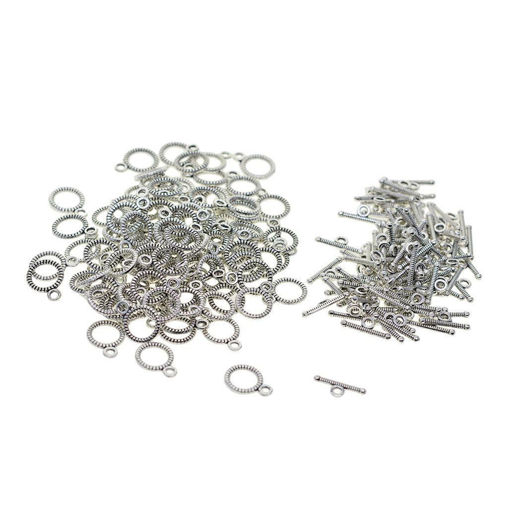 100 * Patterned OT Toggle Clasps Jewelry Making Findings Anklets Connector