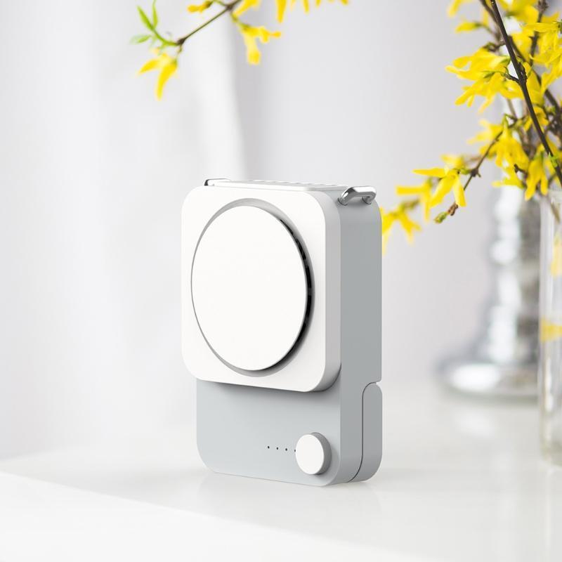 Mini Table Fan 3 Speeds USB Charging Hanging Neck Fan for Outdoor Sports Office