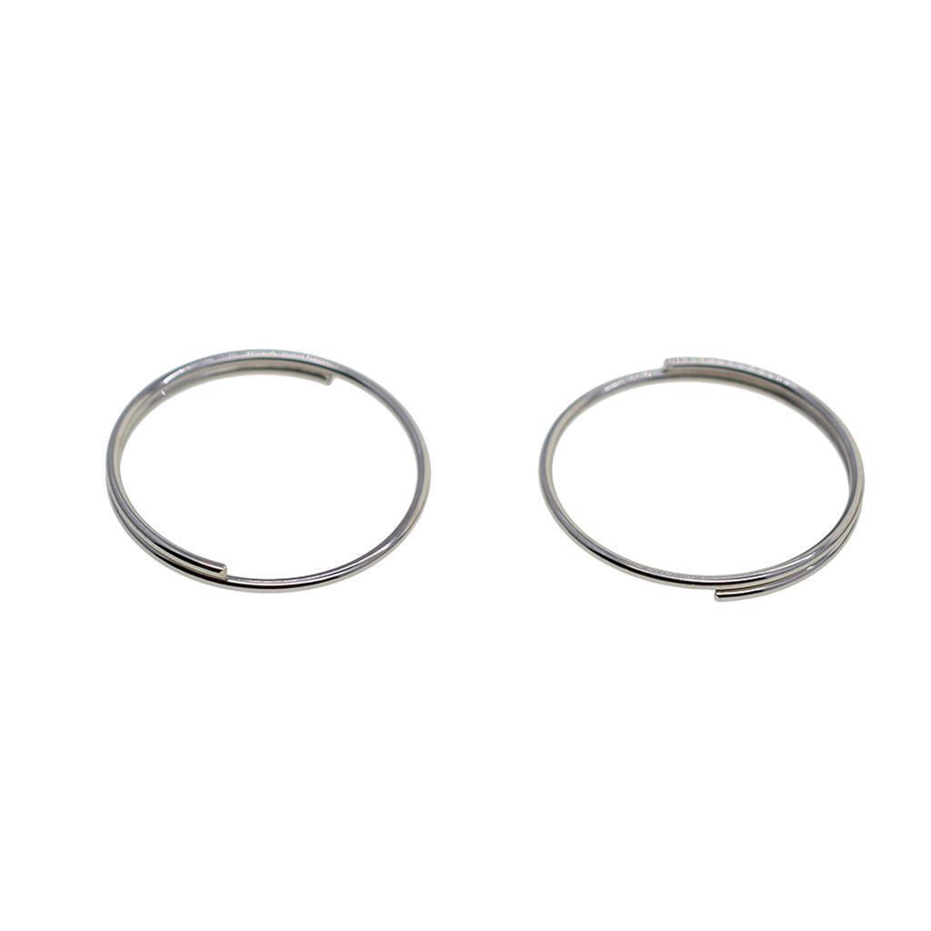 100Pcs Iron Keyring Keychain Split Ring Key Ring Chain Hook Hardware 20mm