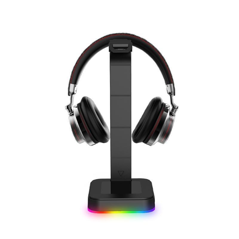RGB E-sports Headphone Holder Dazzling Light Dual USB Game Earphone Display Rack