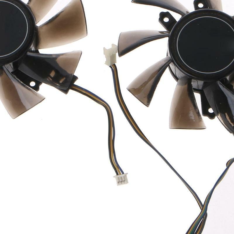 2PC T128010SU 4Pin Graphics Card Cooling VGA Fan for Gigabyte GTX 1060 12V 0.35A