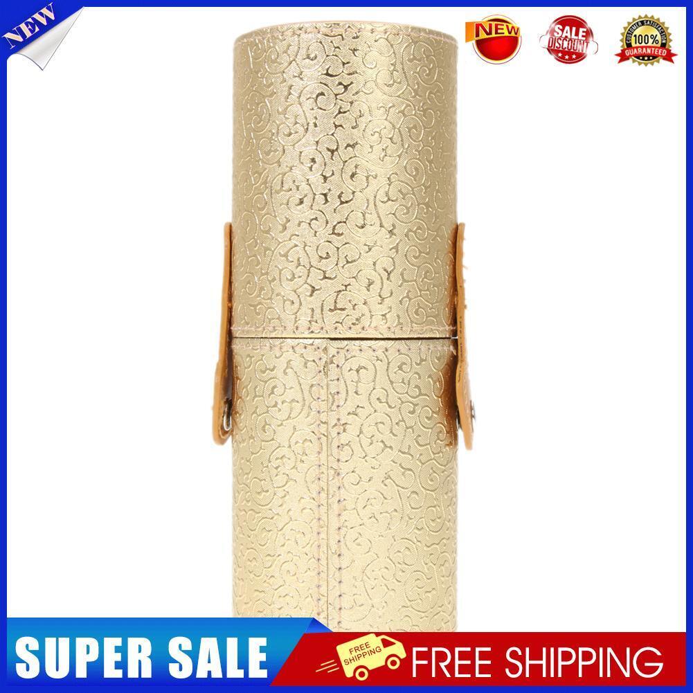 Leather Cosmetic Case Storage Makeup Bags Organizer Brush Tube Holder Cup