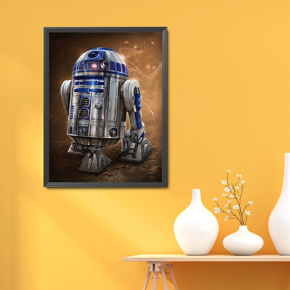 robot Full Round Drill Diamond Painting 5D DIY Rhinestone Art