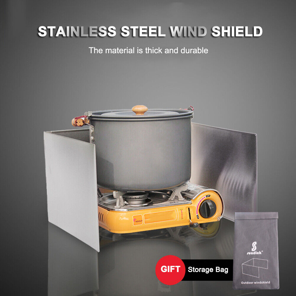 Foldable Gas Stove Windshield Outdoor Camping Cooking Picnic Wind Screen