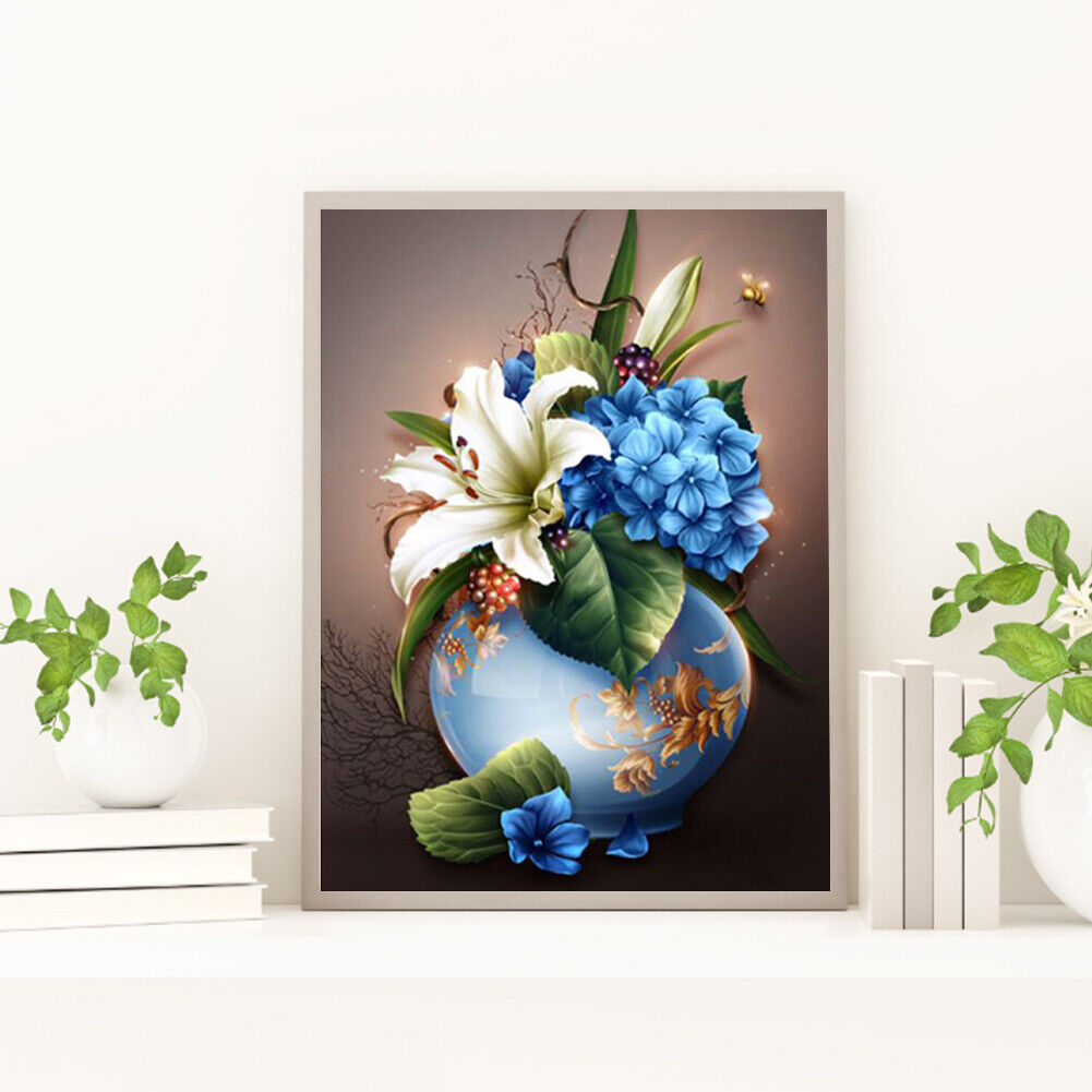 5D DIY Diamond Painting Flower in Vase Full Square Drill Wall Decor (FF333)