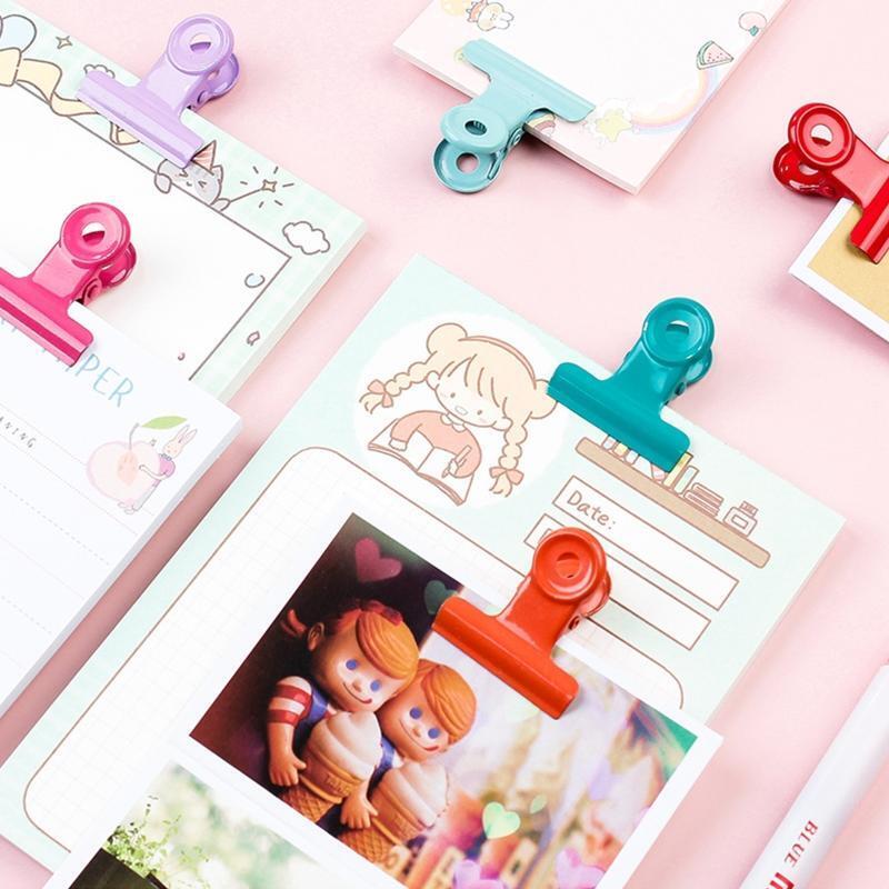 5 pieces Multifunctional Bull Clips for Kid Student Women Men Paper Organizing