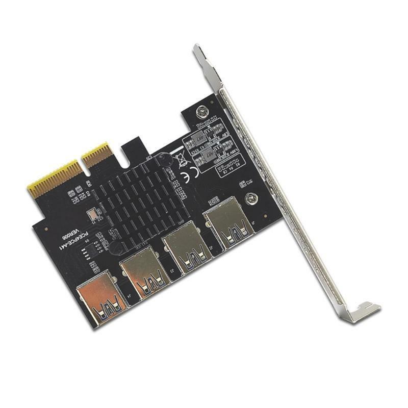 PCIe to PCIe Adapter PCI-Express 1x to 16x 1 to 4 USB3.0 Mining Riser Card PCI-e
