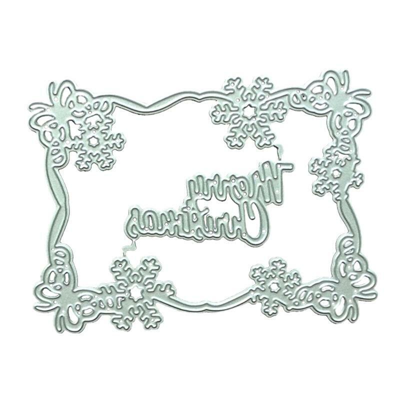 Merry Christmas Snowflakes Metal Cutting Dies Stencil DIY Scrapbook Album Paper