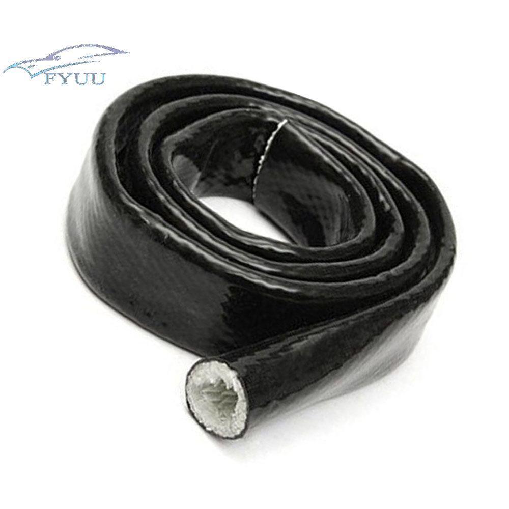 1m/3.3ft 10mm ID Black Fire Sleeve Braid Flame Heat Shield For 6AN Oil Fuel Line