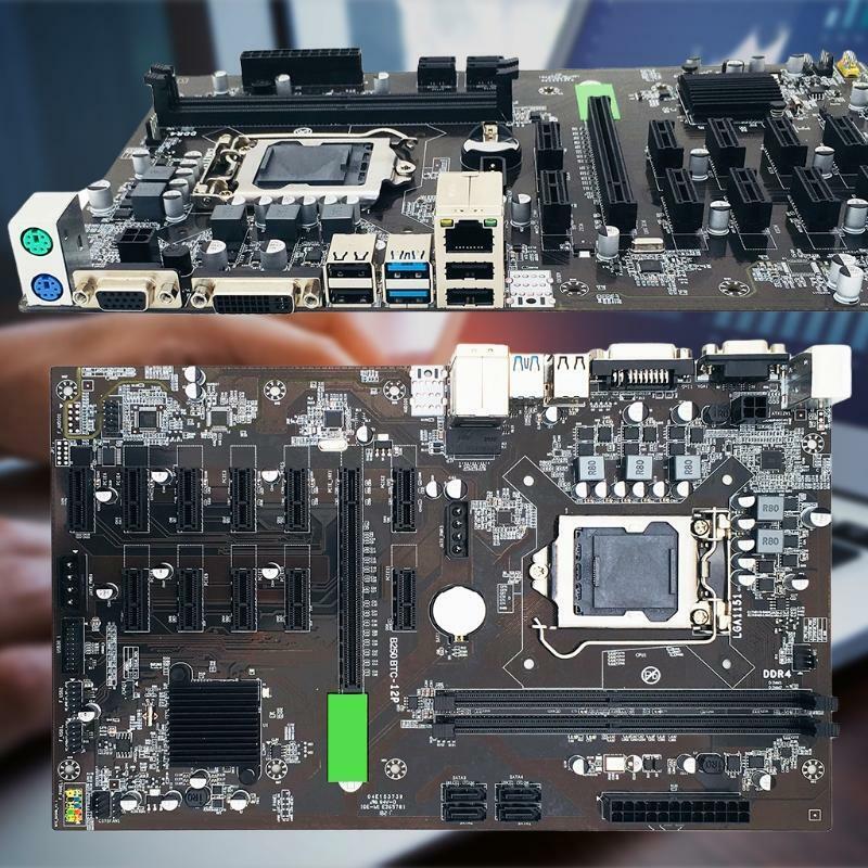 B250 BT Miner Motherboard DDR4 CPU LGA 1151 Supports12 PCI-E 16X Graphics Card