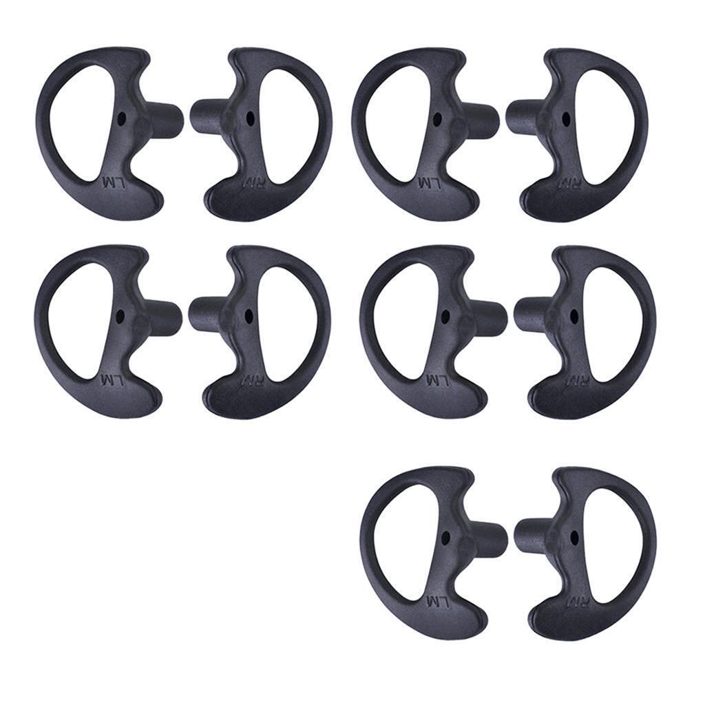 5Pairs Medium Gel Earplug earplugs For  Radio Air Acoustic Headset Black
