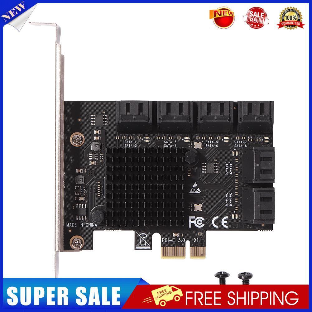 SA3112J PCIE Adapter 12 Port 6Gbps PCI-Express X1 SATA 3.0 Expansion Card