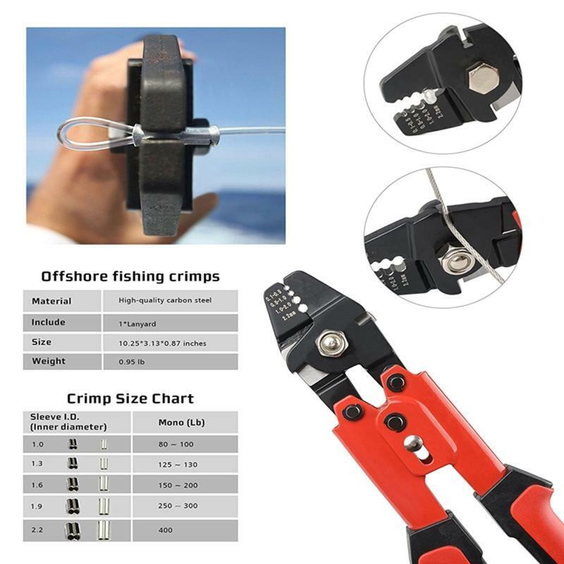 Fishing Crimping Pliers High Carbon Steel Fishing Plier Wire Rope Leader Crimp