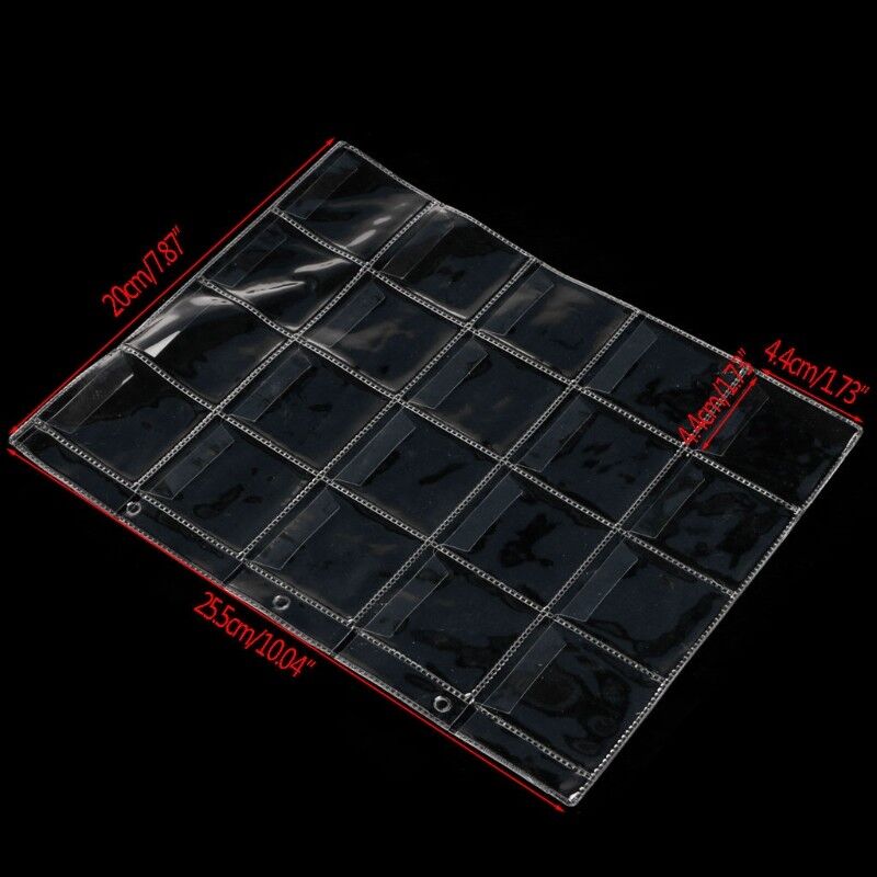 Album Pages 20 Pockets Money Coin Holder Storage Case Note Currency Collection