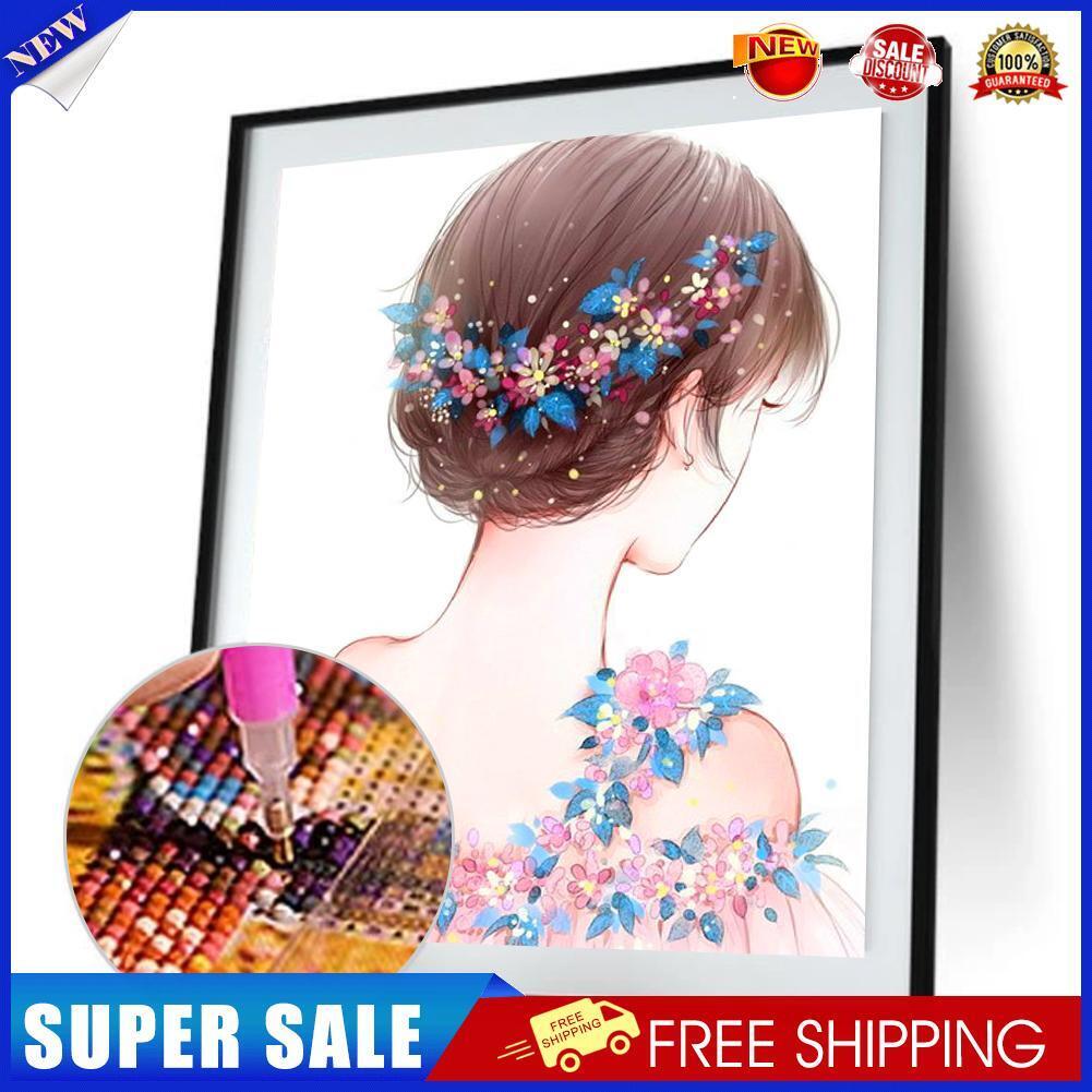 Beautiful Girl 5D Diamond DIY Painting Craft Kit Home Decor