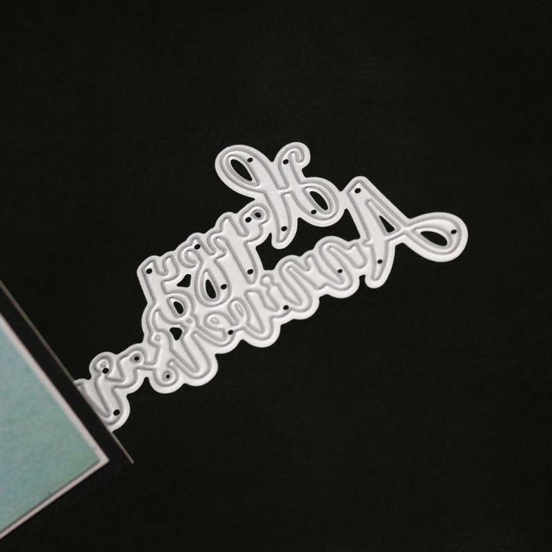 Happy Anniversary Metal Cutting Dies Stencil DIY Scrapbooking Album Paper Card