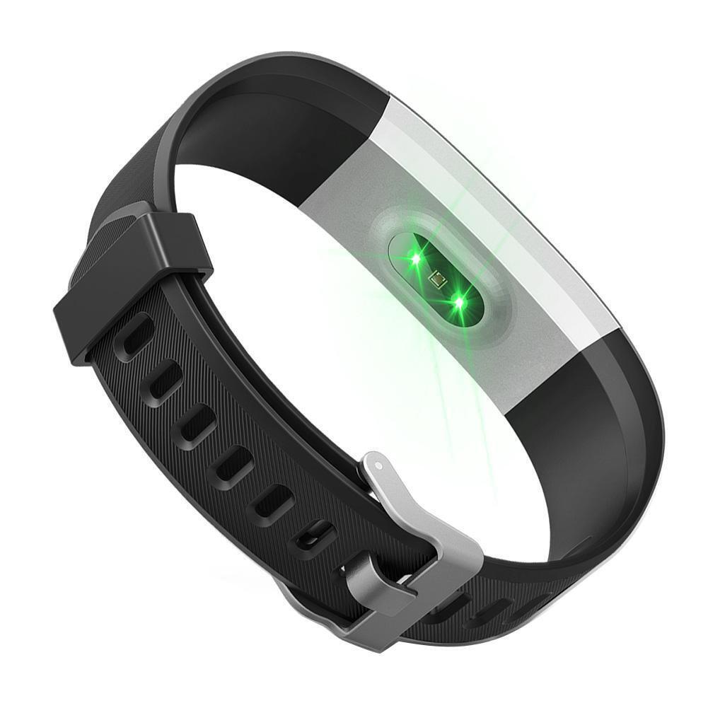 Silicone Sport Wrist Strap Watch Band for ID115Plus HR Smartwatch (Black)