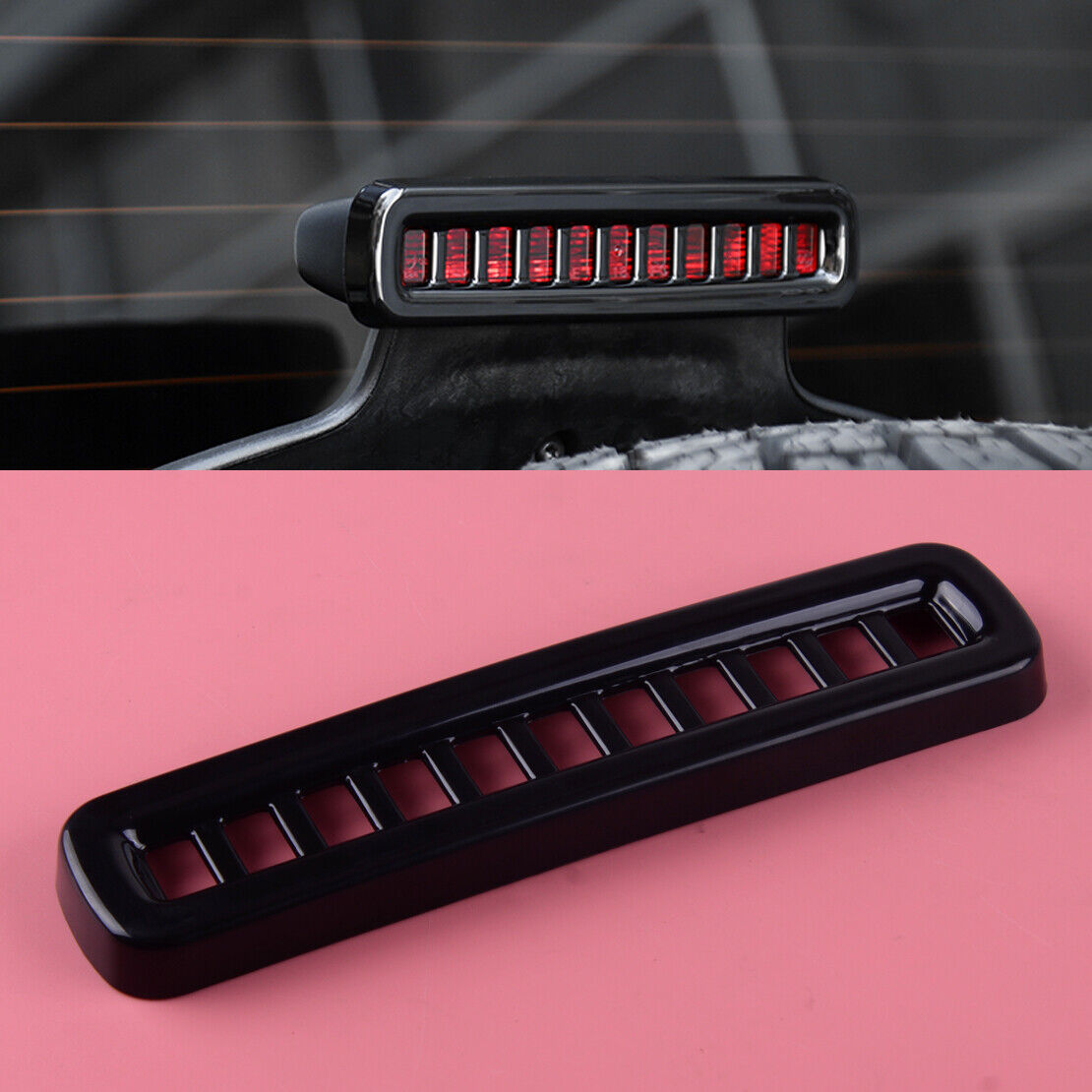 Rear Third Brake Light Lamp Cover Trim Panel Fit For Jeep Wrangler JL 2018+ Li