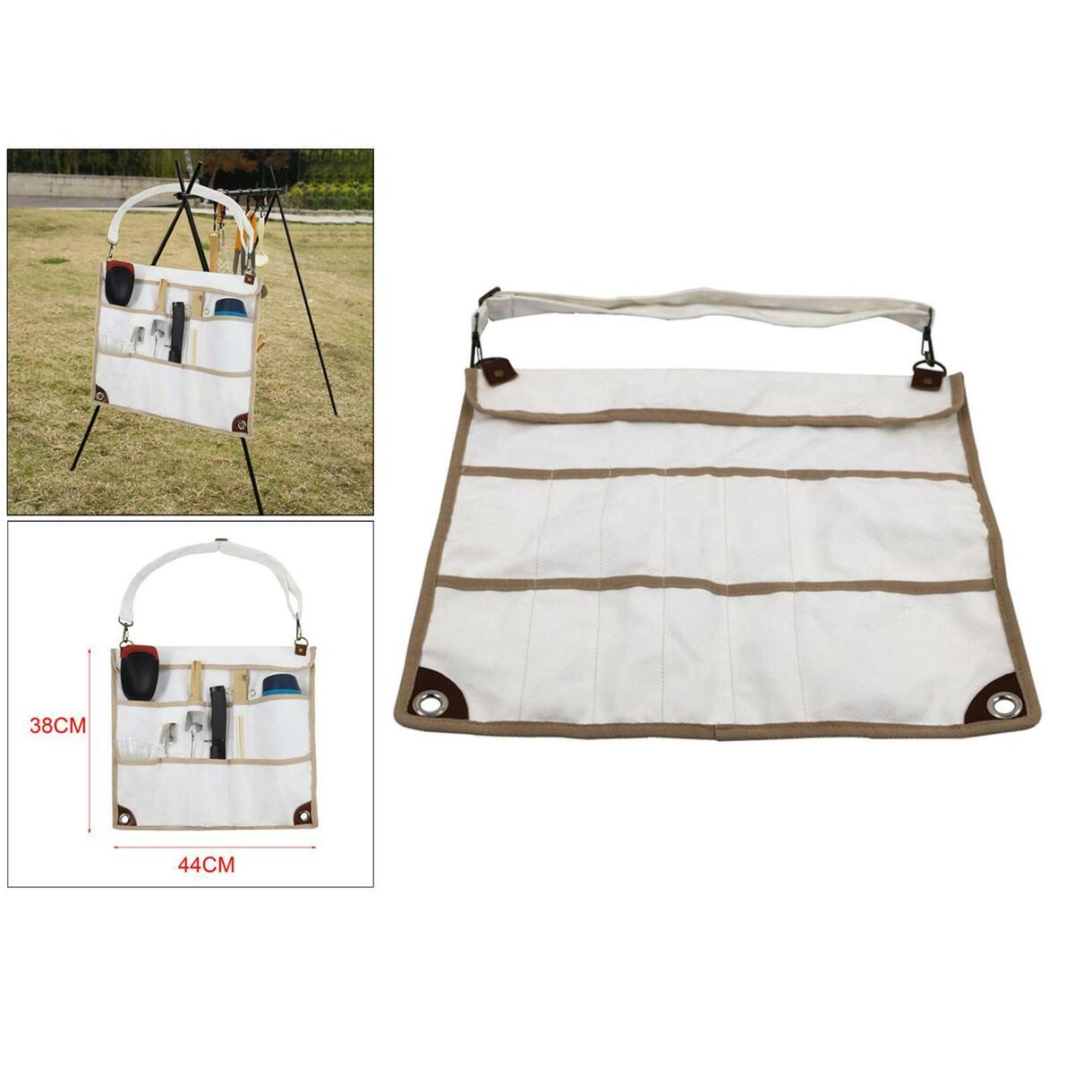 Camping Tableware Storage Bag Cutlery Utensil Organizer Carrying Holder Bags