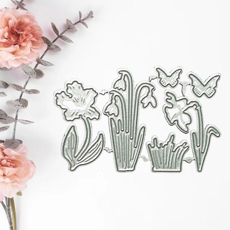 Bouquet Cutting Dies Greeting Invitation Message Blessing Cards Decoration