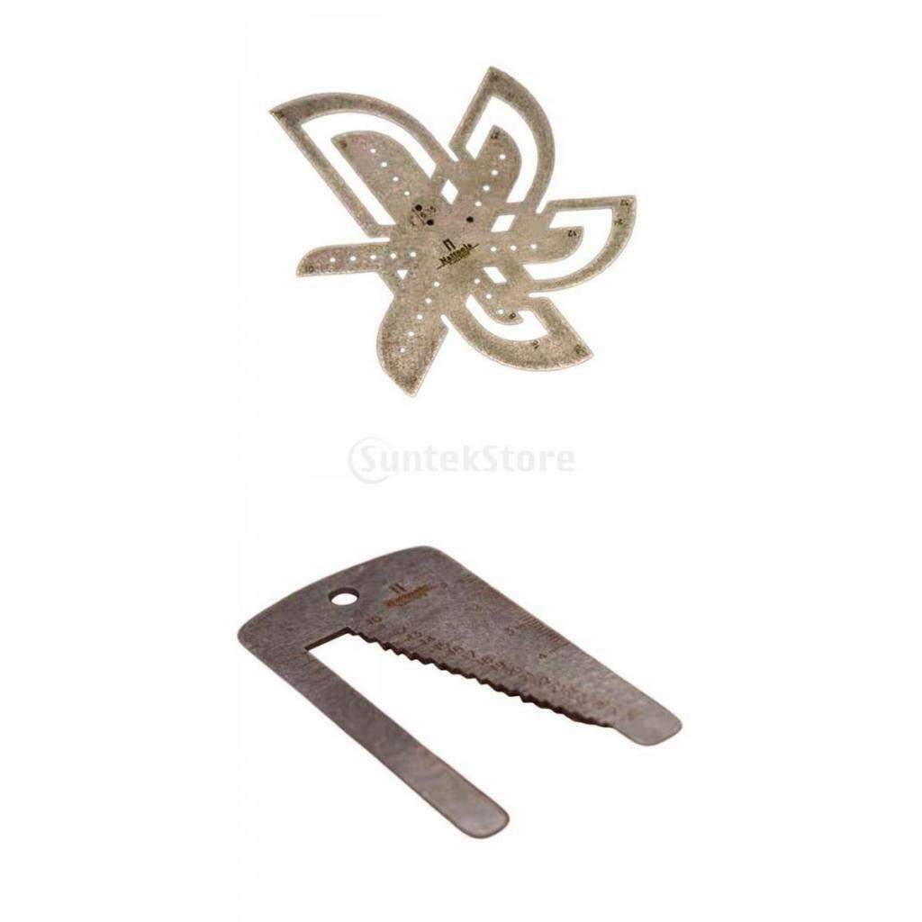 2 Pcs Manual Stainless Steel Stencil Template Watchband Ruler Leather Craft