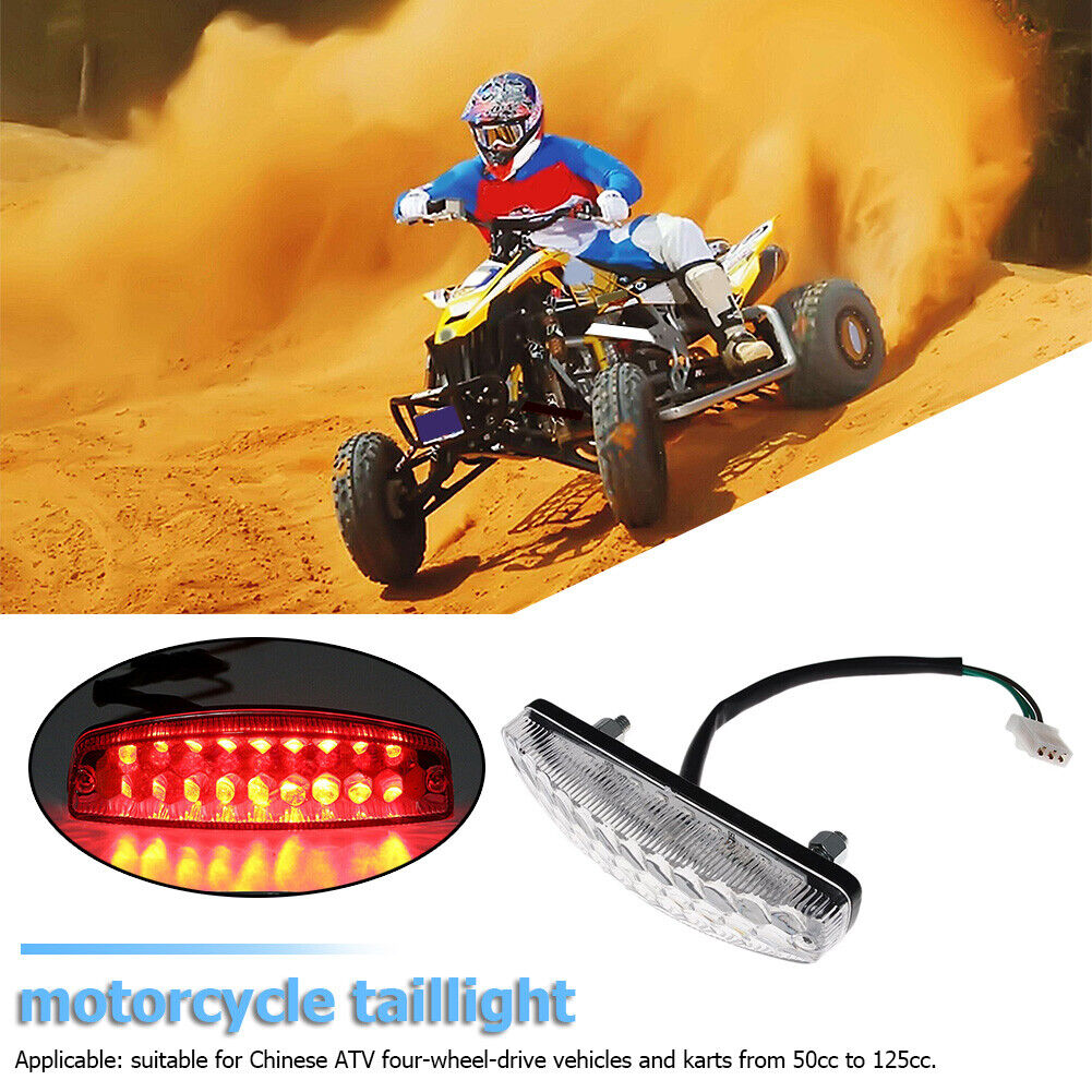 12V 16 LED Motorcycle Rear Tail Brake Lights for 50cc 125cc ATV Quad Kart