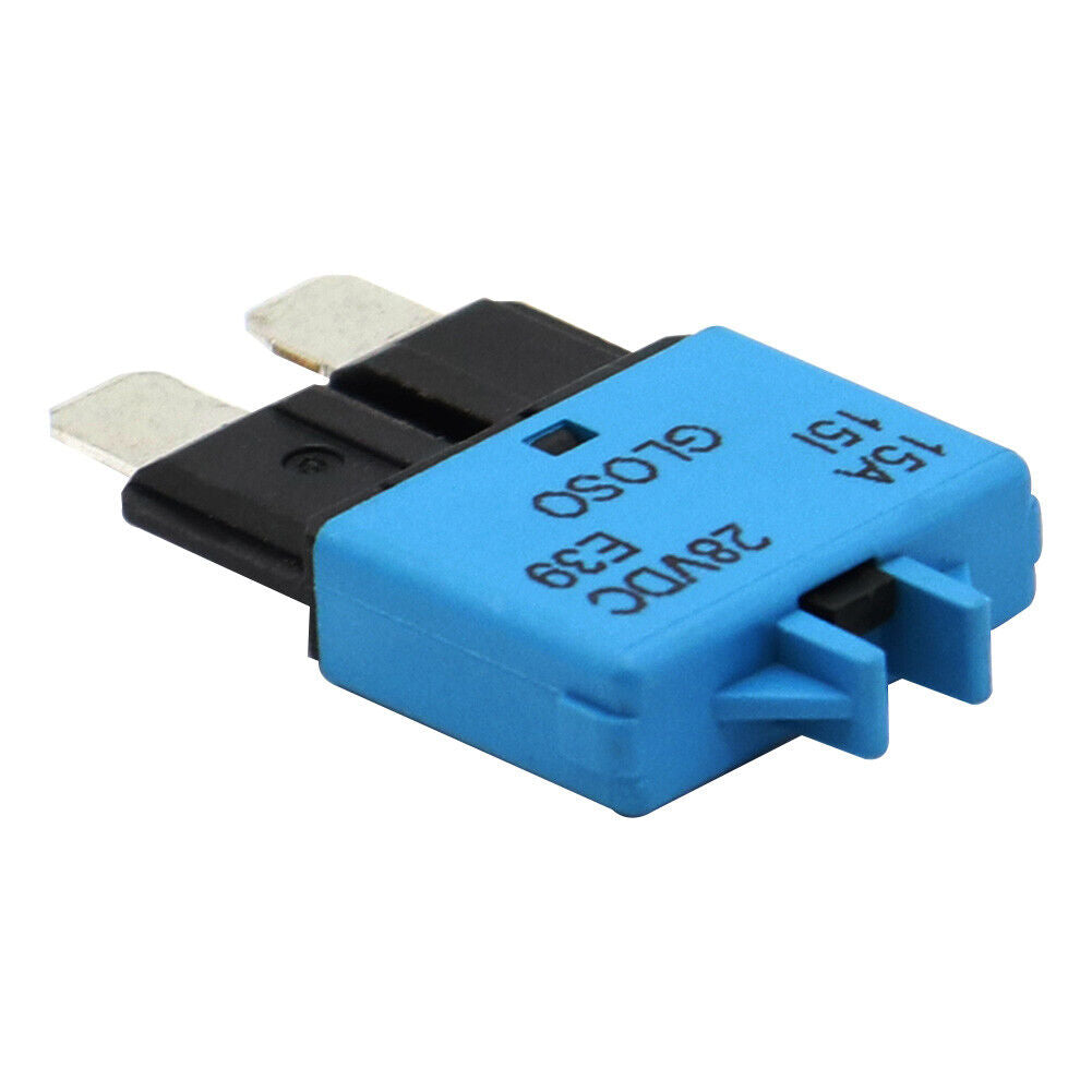 15A Circuit Breaker ATC Blade Fuse Manual Reset Resettable 15 Amp 28V DC