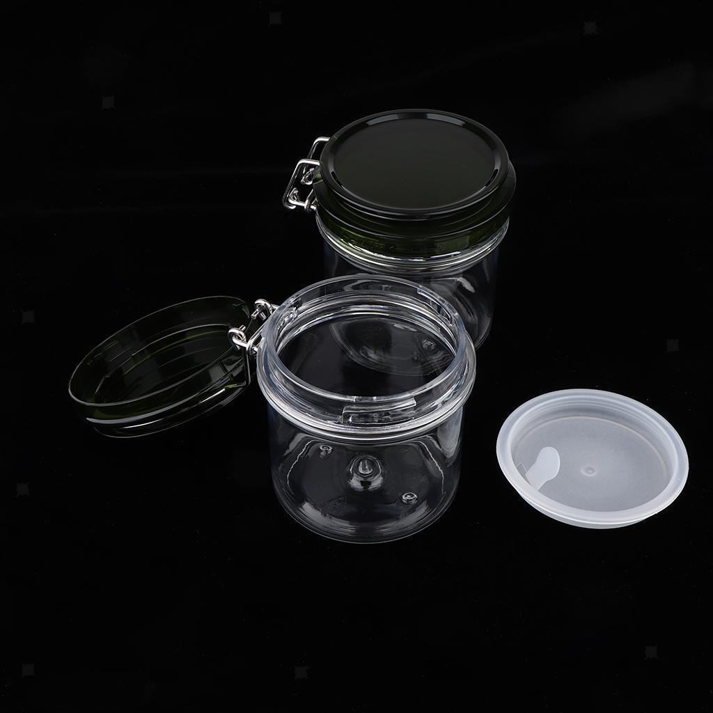2 Pieces 220 MLPlastic Storage Jar, Airtight Lid With Leakproof