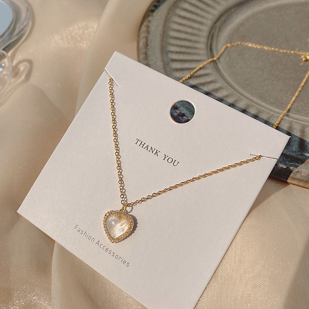 Wedding Gift Choker Opal Pendant Clavicle Necklace Heart Shaped Necklace