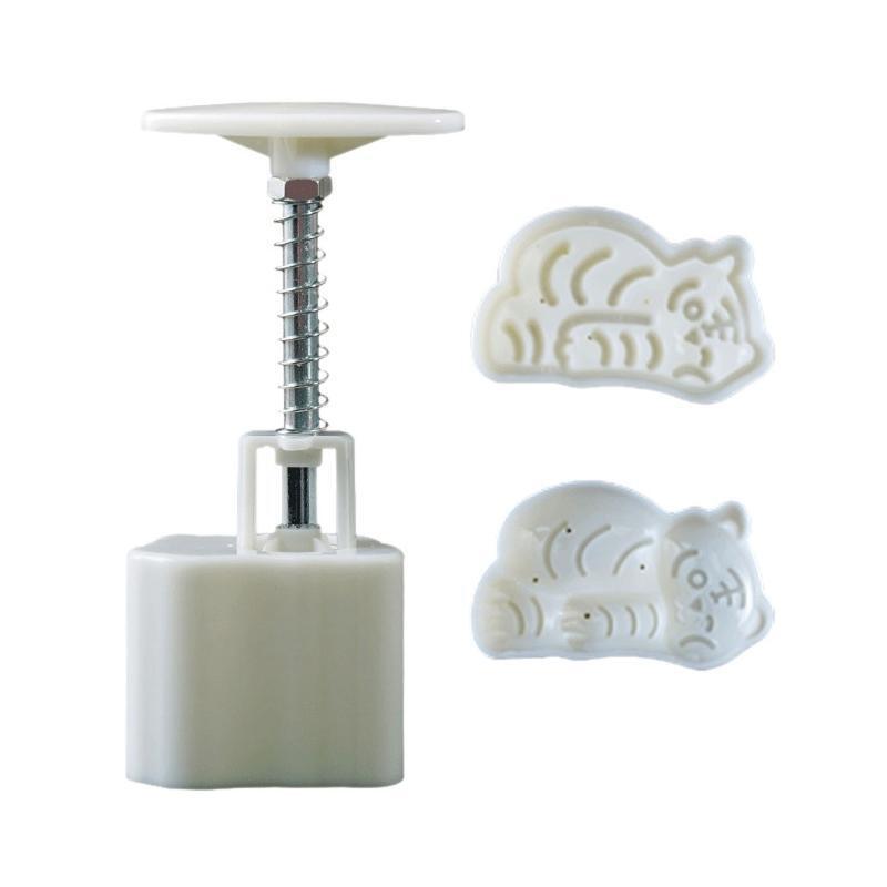 50g Cute Tiger Shaped Pastry Moulds Mooncake Molds Mooncake Mould Baking Gadgets