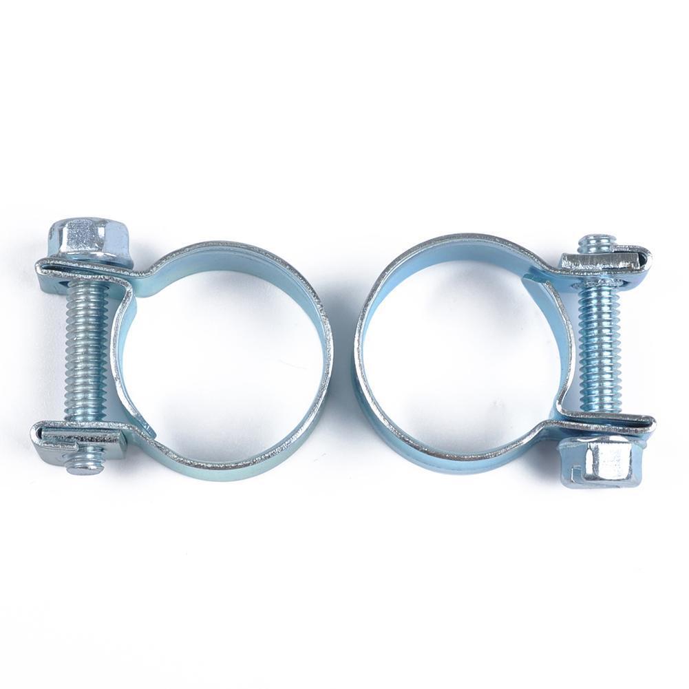 10pcs Carbon Steel Mini Fuel Injection Hose Clamps for Fuel Pipe (13-15mm)