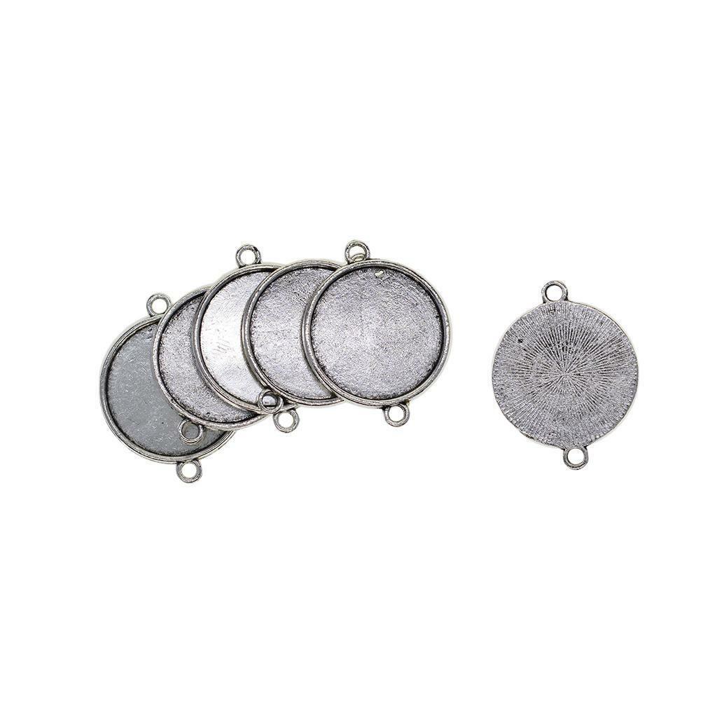 100 Pieces Blank Plain Bezel Fit 18mm 20mm Cabochon Trays Pendant Crafting