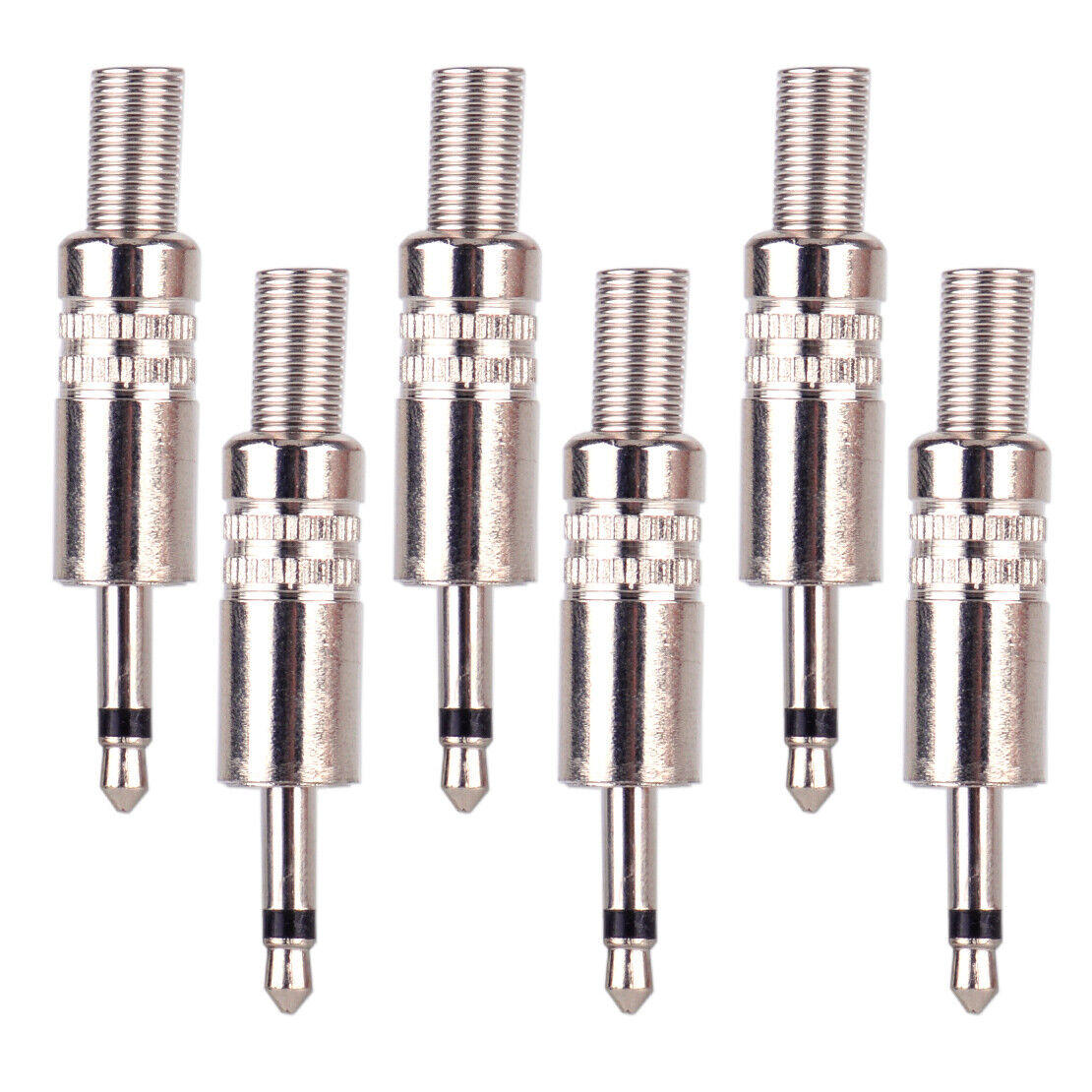 12pcs 1/8" 3.5mm Mono Jack Plug Audio Headphone Soldering Adapter Connector Li
