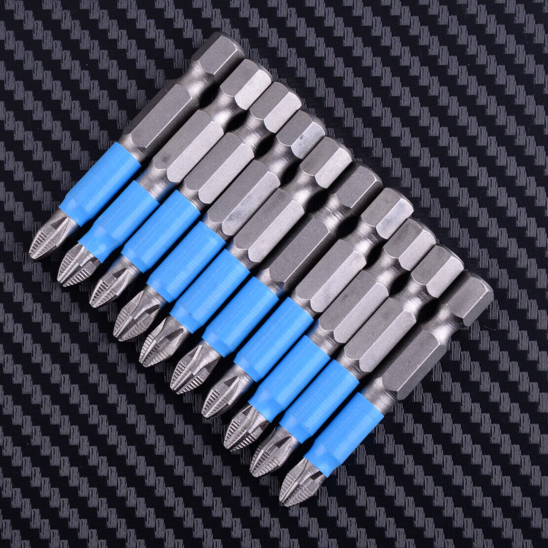 10x 50mm 1/4" Hex Shank PH2 Screwdriver Bits Single Side Magnetic Anti Slip Li