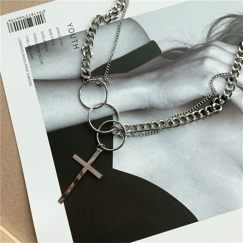 Party Jewelry Collar Hip Hop Gothic Chain Necklace Cross Punk Choker Pendant
