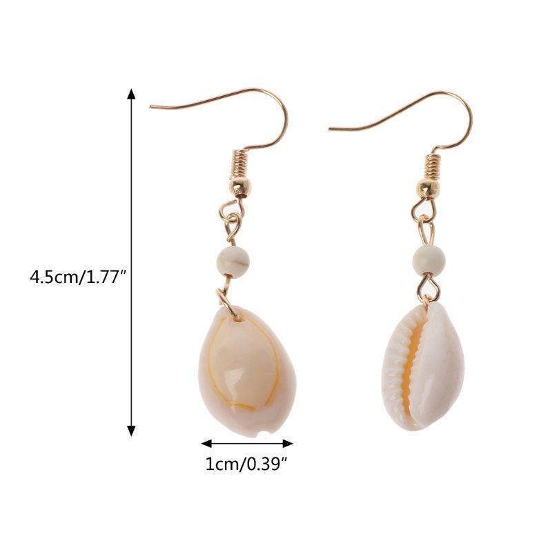 Natural Simple Cowrie Shell Hook Dangle Drop Earrings For Women Fashion Jewelry