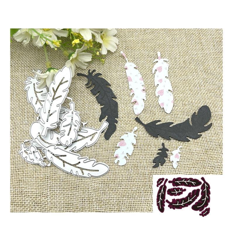 Feathers Metal Cutting Dies Scrapbooking Stencil Die Cuts Card Embossing Album