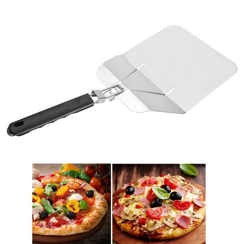 Stainless Steel Pizza Peel Shovel Spatula 21inch Folding Cake Cheese Lifter Tray