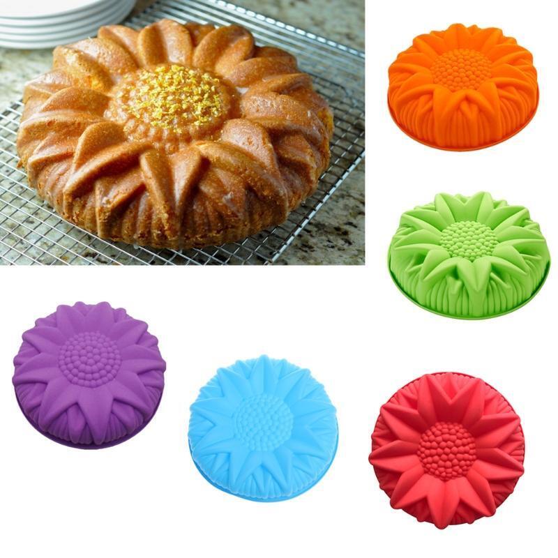 10" Large Sunflower Silicone Fondant Cake Mold Chocolate Dessert Mould DIY Tools