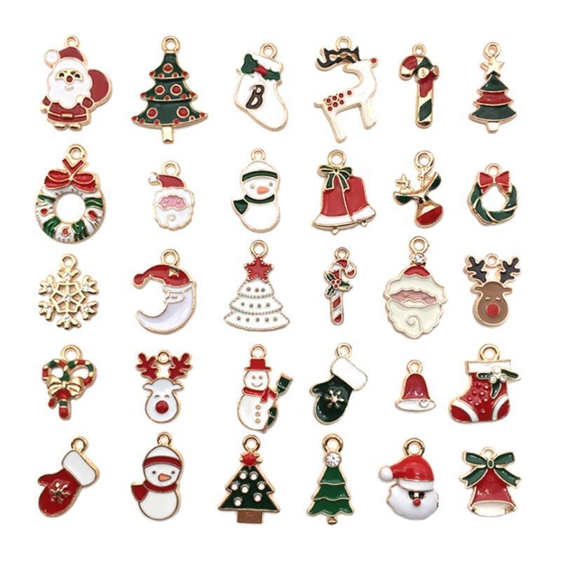 Ornaments Pendant Santa Claus/ Christmas Tree/ Snowman Decoration Mix 38pcs